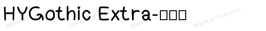 HYGothic Extra字体转换